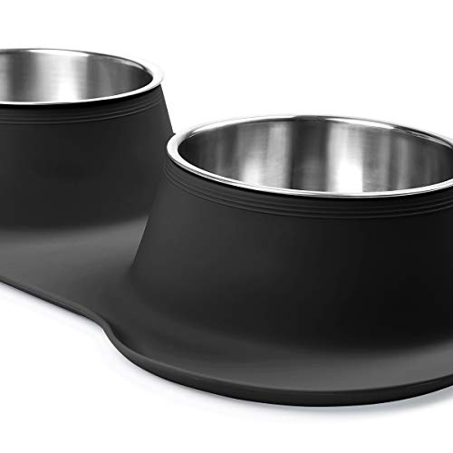New URPOWER Stainless Steel Dog Bowls with No-Spill Mat | 53 oz