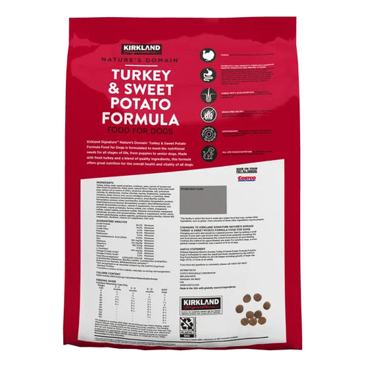 New Kirkland Signature Nature's Domain Turkey and Sweet Potato Dog Food | 25 lbs
