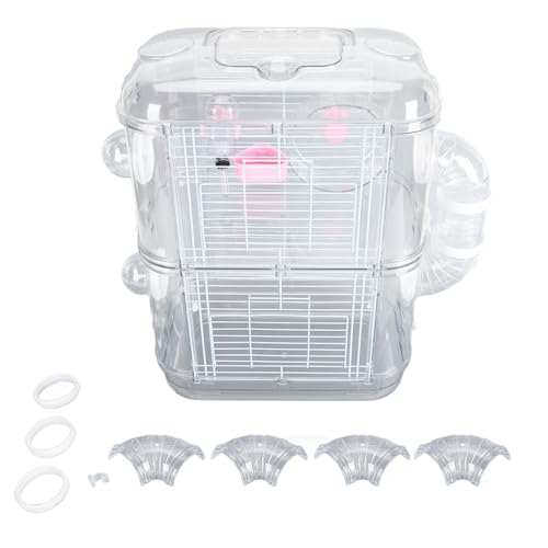 New Hamster Cage with Tunnel Connection Double Layer | 2-Tier