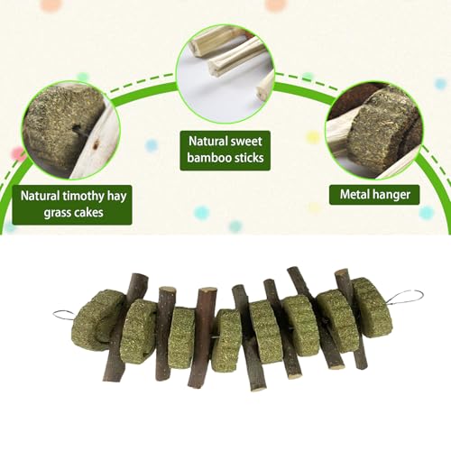 New kathson Rabbit Chew Toys Bunny Grind Teeth Apple Wood Stick | Natural, 4 pieces