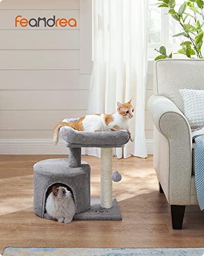 New Feandrea Cat Tree Tower with Sisal Post & Padded Perch | Light Gray