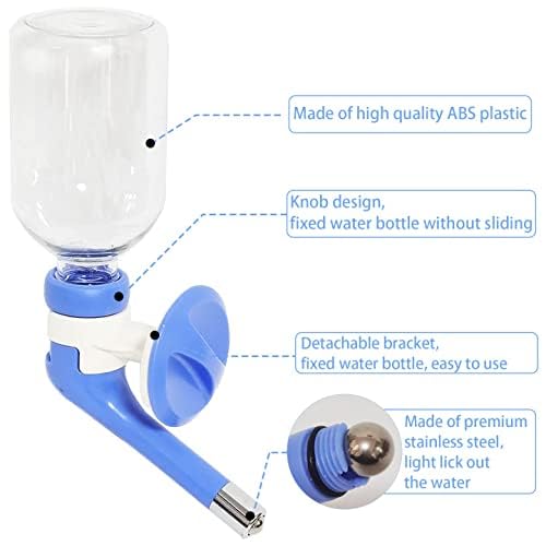 New PINVNBY 2PCS Small Animal Water Bottle | (Blue)