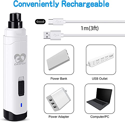 New Casfuy Dog Nail Grinder Upgraded | White