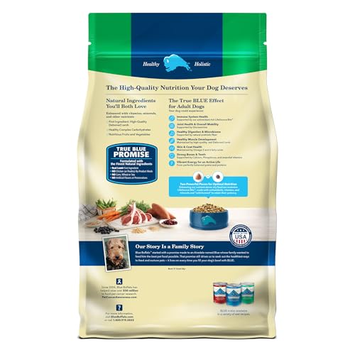 New Blue Buffalo Life Protection Formula Natural Adult Dry Dog Food | Lamb & Brown Rice • 15 lb