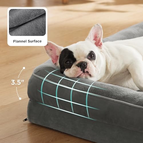 New Bedsure XL Orthopedic Dog Bed for Extra Large Dogs | Grey, 42"
