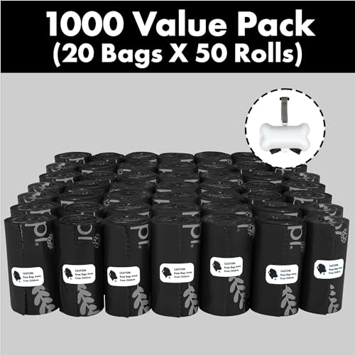 New Gorilla Supply Dog Poop Waste Bags with Dispenser | 9" x 13", 1000 Count