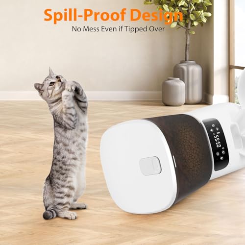 New Automatic Cat Feeders for Two Cats | 5L/20 cups, White