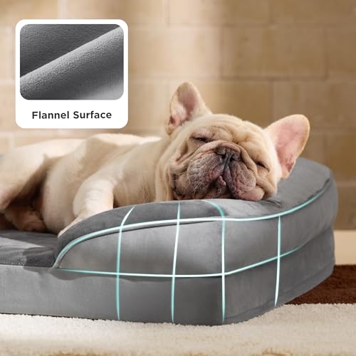 New Bedsure Orthopedic Dog Bed Medium Size Dogs | Grey, 28"