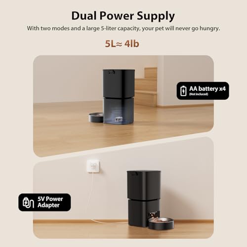 New Automatic Cat Feeder Timed Automatic Pet Feeder | 5L/21 cup