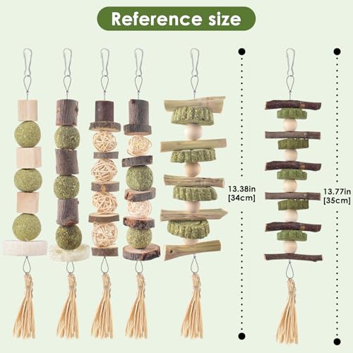 New Bissap Bunny Chew Toys Natural Hanging Rabbit Chew Toy Treats | 6 pcs