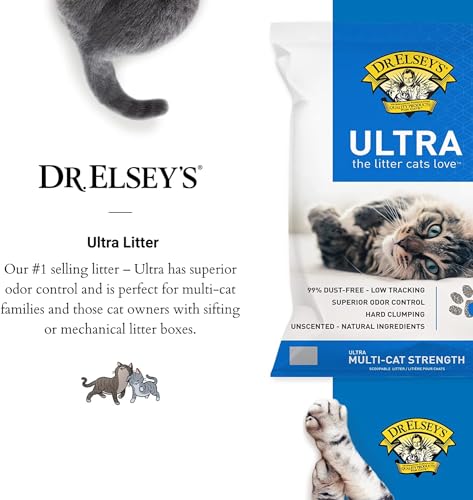 New Dr. Elsey's Ultra Unscented Clumping Clay Cat Litter | 40 lb Bag