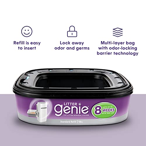 New Litter Genie Refill Bags, Multi-Layers of Odor-Barrier Technology | 4 Pack