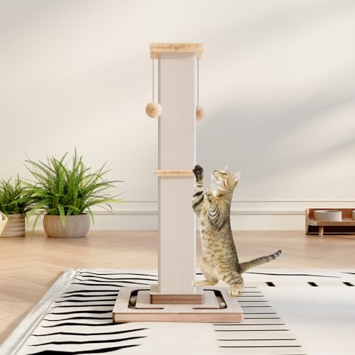 New Large Cat Scratching Post Heavy Duty with Tracking Toys | 32"