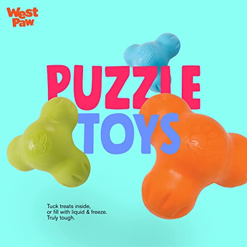 New West Paw Zogoflex Tux Treat Toy | Aqua Blue, Small (4")