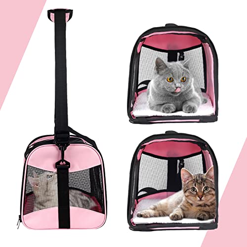 New Top Tasta Soft-Sided Travel Puppy/Cat Carrier, Collapsible | Pink & X-Large (Up to 30 lb)