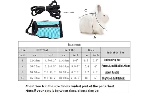 New Weimostar Bunny Harness with Leash | Red L