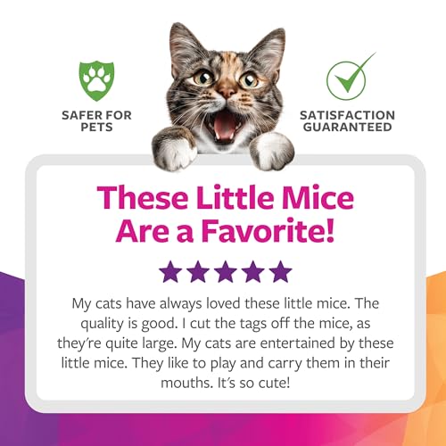 New SmartyKat Skitter Critters Catnip Cat Toys | Gray/Cream & 3 Count