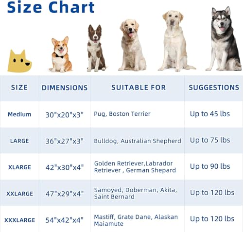 New WESTERN HOME WH Large Sized Dog Beds | Grey, 36"L x 27"W x 3"Th