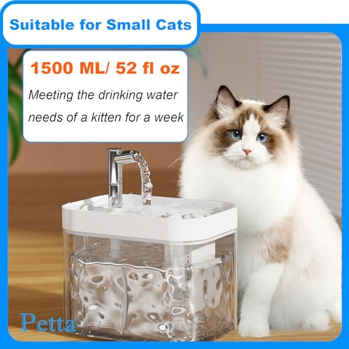New USB Cat Water Fountain PC103-2 | 1.5L/50oz, White