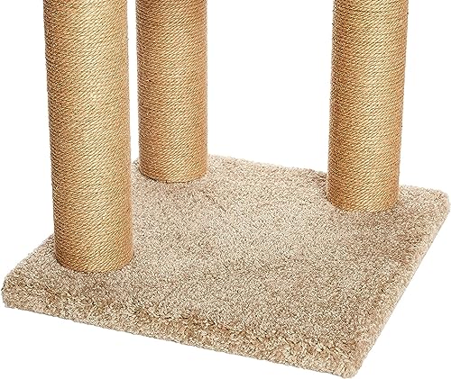 New Amazon Basics Indoor Cat & Kitten Multi-Level Activity Tower | Beige, 31.5" (Medium)