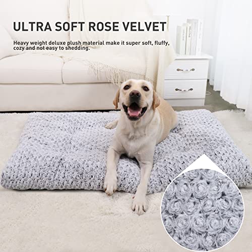 New KSIIA Washable Dog Bed | 35" x 23", Gray