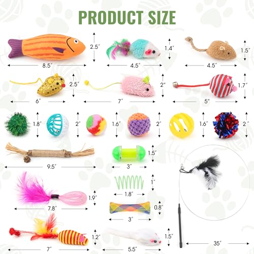 New Fashion’s Talk Cat Toys Variety Pack | 20 pcs