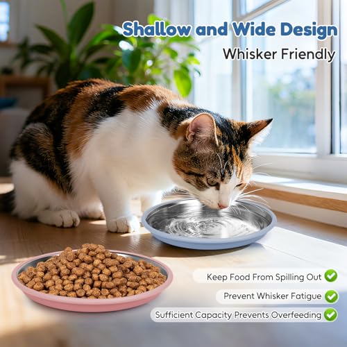 New MultiOutools Stainless Steel Cat Bowls | 3 pack, 9.3 inch wide