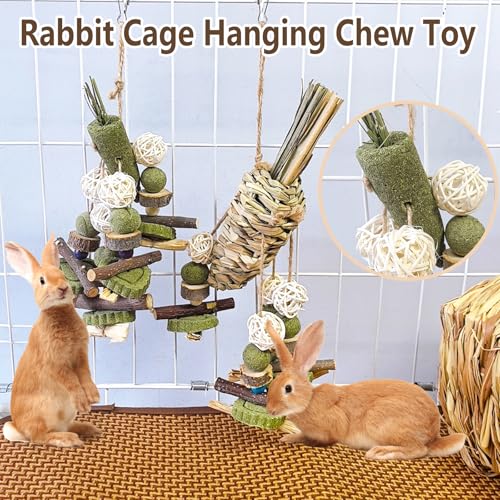 New Acsist Rabbit Chew Toy Bunny Cage Hanging Chew Toy and Treats | 2 pcs