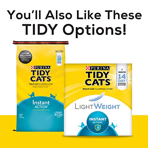New Purina Tidy Cats Clumping Cat Litter, Instant Action Multi Cat Litter | 27 lb Pail