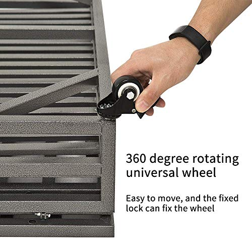 New KELIXU 46” Heavy Duty Dog Crate Large Dog Cage Metal Kennels | Black - Large