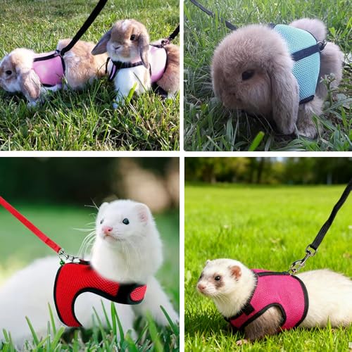 New Weimostar Bunny Harness with Leash | Red L