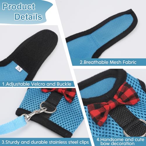 New Guinea Pig Harness and Leash | 2packs - Blue + Orange