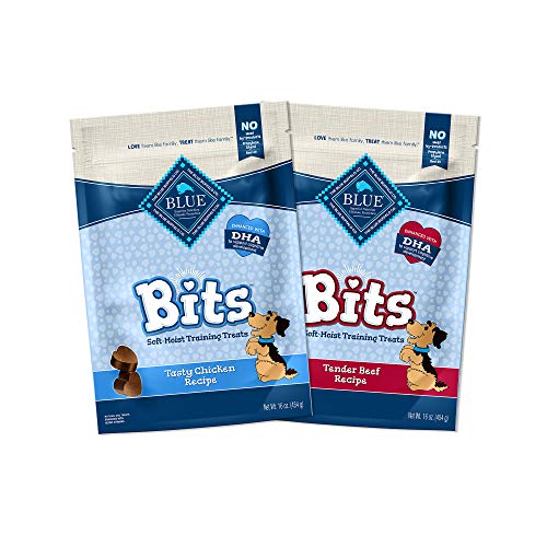 New Blue Buffalo Blue Bits Soft-Moist Training Dog Treats | Chicken & Beef • Variety Pack • 2 ct (16 oz total)