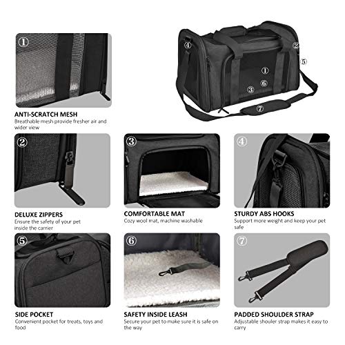 New Henkelion Soft-Sided Cat Carrier | Black & Up to 15 lb