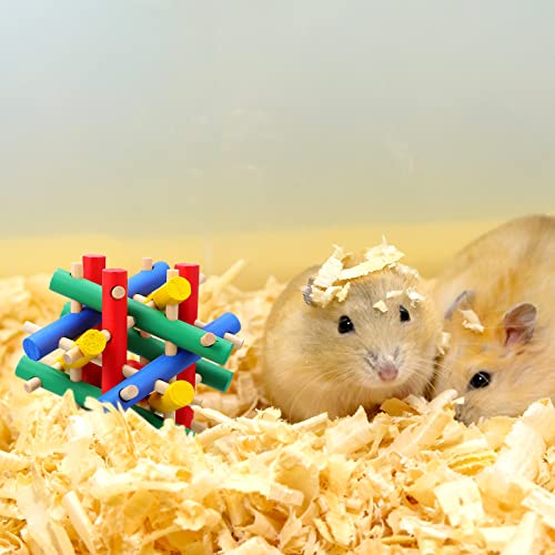 New Jutom Rabbit Chew Toy Bunny Chinchilla Toys Wood | 3 pieces