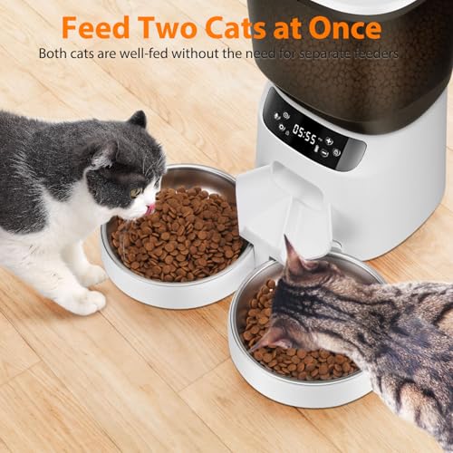 New Automatic Cat Feeders for Two Cats | 5L/20 cups, White