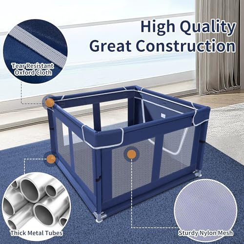 New Zikopomi Puppy Playpen Indoor for Dog Small Pets | 42 × 42 × 25 in, Royal Blue