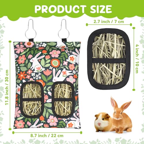 New YedsIntu 3 Pcs Rabbit Hay Feeder | 11.8"×8.7", Green,Yellow,Blue