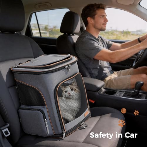 New Lekereise Expandable Pet Carrier Backpack | Grey