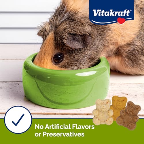 New Vitakraft Crunchy Bears Rabbit, Guinea Pig & Hamster Treat 4 Ounce (Pack of 3, Vanilla)