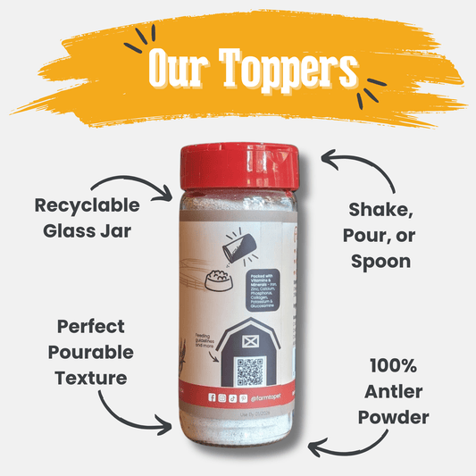 Treat Topper Antler Powder Dog Food Topper | Nutritional Supplement for Dogs and Cats