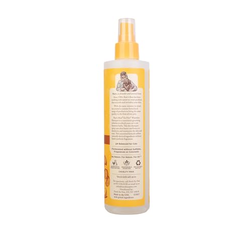 New Burt's Bees for Pets Waterless Cat Shampoo for Cats with Shea Butter and Honey | 10 fl oz