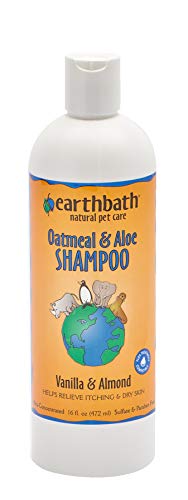 New earthbath Oatmeal & Aloe Dog Shampoo | Vanilla & Almond, 16 oz (2-Pack)