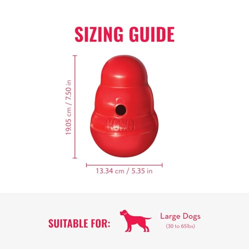 New KONG Wobbler Treat Dispenser | Red, Medium/Large