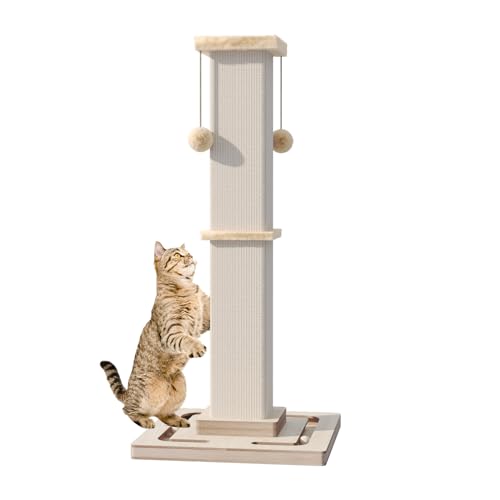 New Large Cat Scratching Post Heavy Duty with Tracking Toys | 32"