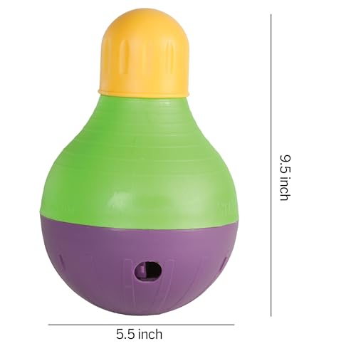 New Starmark Bob-A-Lot Interactive Toy | Yellow/Green/Purple, Large