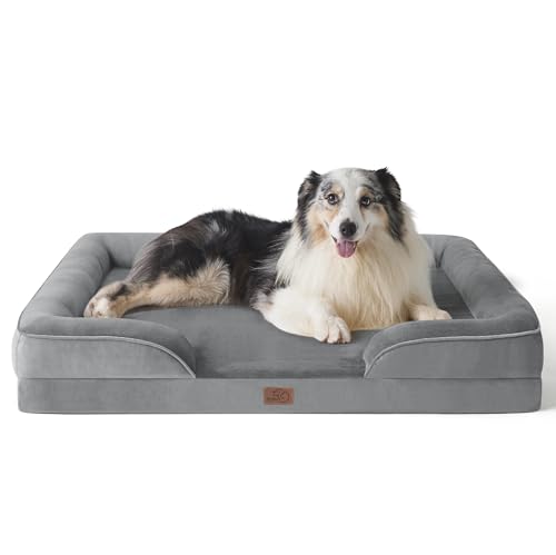 New Bedsure XL Orthopedic Dog Bed for Extra Large Dogs | Grey, 42"