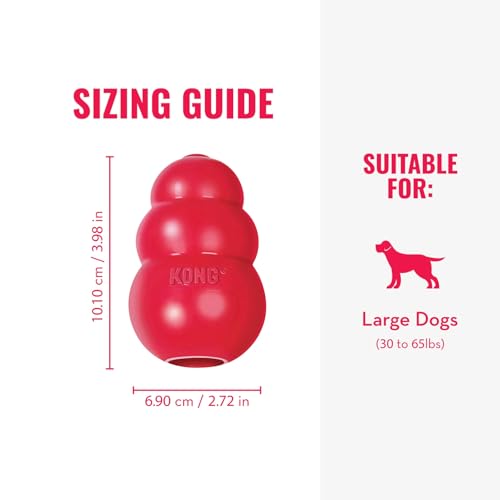 New KONG Classic Stuffable Dog Toy | Red, Large