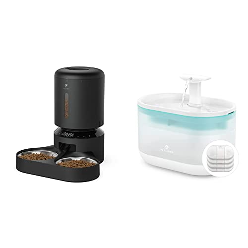 New PETLIBRO Automatic Cat Feeder for Two Cats + Cat Water Fountain | 5L feeder + 71fl oz/2.1L fountain