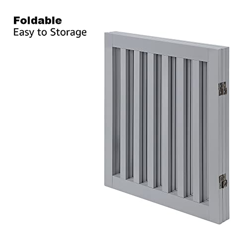 New unipaws Free Standing Pet Gate for Dog (Wooden, Foldable) | 24 in H, Gray